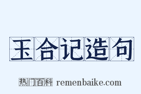 玉合记造句是什么意思的图片